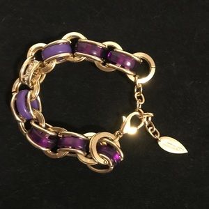 Womens Coldwater Creek Vivid Links Bracelet Purple